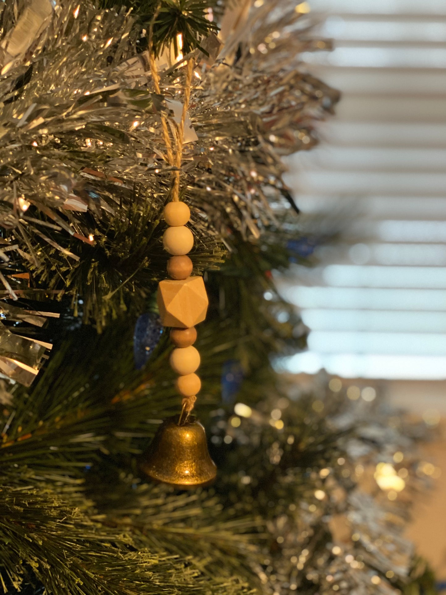 Wood Bead Christmas Ornament | Boho Holiday | Unique Ornament | Stocking Stuffer