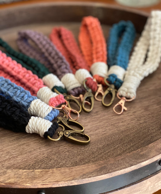 Macrame Keychain | Macrame Wristlet | Boho Wearable