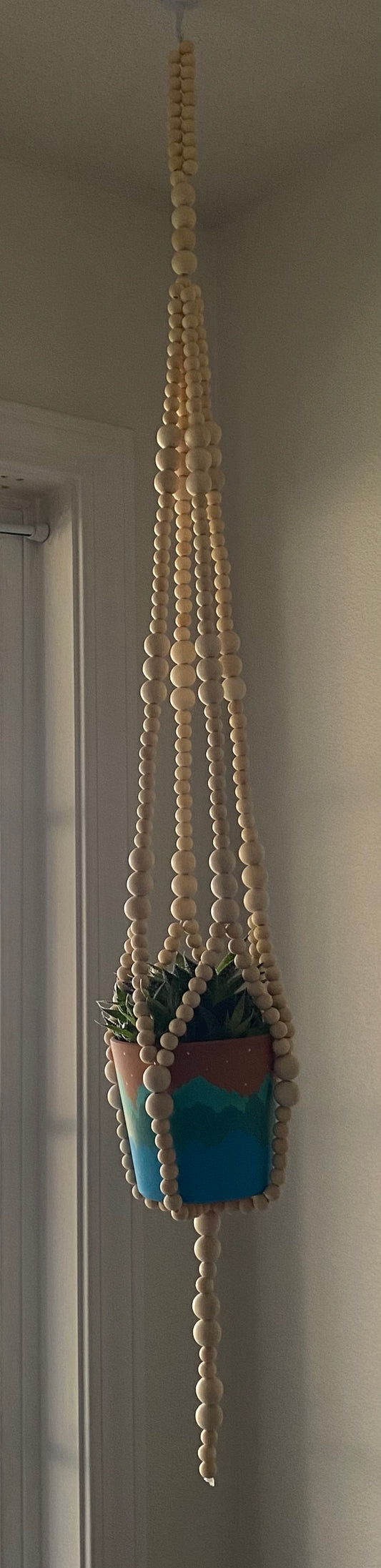 Bead Plant Hanger | Plant Basket | Boho | Beads